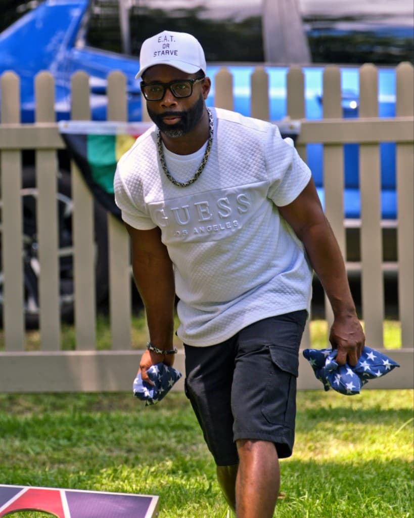 Alonzo Waheed Sr. outdoors during community recovery work